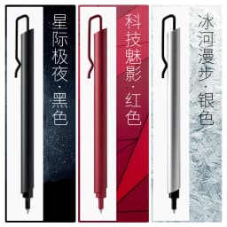 Kaco KLIP Metal Signature Pen 0.5mm Black Ink Boligrafo Gel Business Stylos With Pen Clip School Office Meeting Writing Supplies