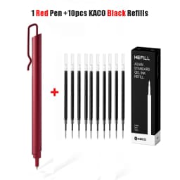 Kaco KLIP Metal Signature Pen 0.5mm Black Ink Boligrafo Gel Business Stylos With Pen Clip School Office Meeting Writing Supplies