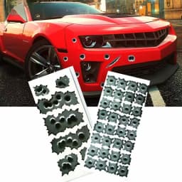 Personalized 3D Bullet Hole Car Stickers, Creative Bumper Body Side Decal, Funny Scratch, Fashion, Car Stickers attachment 1PCS