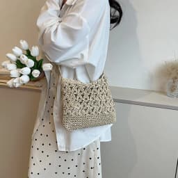 Small Fresh Crossbody Bag, Women's Bag, Straw Woven Shoulder Bag, Niche And Versatile Woven Bag, Simple And Fashionable Handbag