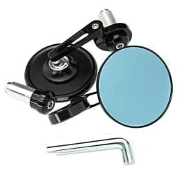 Motorcycle Mirrors Aluminum HandleBar End 7/8" 22mm Side Adjustable Rearview Mirrors Street Bike Scooter E-bike Side Mirror