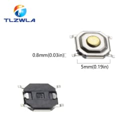 100PCS 4X4X1.5MM SMD Tactile Tact Push Button Micro Switch 4*4*1.5mm Push Button Copper Head Keys Button 4Pin