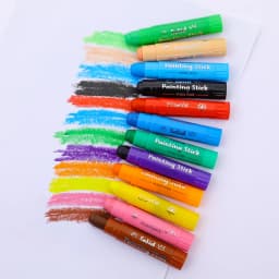 8/12 Colors Crafts Paint Sticks, Solid Color Washable Paint Sticks for Kids and Students
