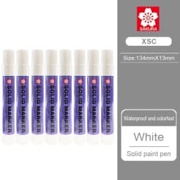 8Pcs Japan Sakura Solid Marker Industrial Pen XSC Dry Can Write on Steel Plate Water Oil Surface Multi-function Pen Permanent