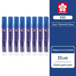 8Pcs Japan Sakura Solid Marker Industrial Pen XSC Dry Can Write on Steel Plate Water Oil Surface Multi-function Pen Permanent