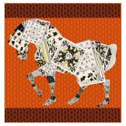 90cm Classic Checkered Horse Brand Square Scarf Women Twill Silk Scarf Shawl Hijab Luxury Bandana Foulard Neckerchief Head Scarf