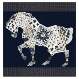 90cm Classic Checkered Horse Brand Square Scarf Women Twill Silk Scarf Shawl Hijab Luxury Bandana Foulard Neckerchief Head Scarf