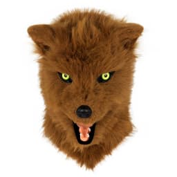 Furry Dog Mask Animal Full Head Wolf Realistic Masks for Halloween Carnival Fancy Dress Party Cosplay Costume Women Men