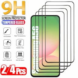 2/4PCS Cristal Templado For Samsung Galaxy A56 A55 A54 A53 Tempered Glass For Samsung A18 A17 A27 A37 A57 A36 A26 A16 Screen Protector Samsung S26 S25 S24 Ultra Phone Protective Film