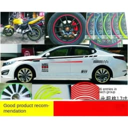 Motorcycle Car Tire Decals Trim Strips Universal Reflective Bike Wheel Sticker Waterproof Motorcycle Wheel Rim Tape 17"18"19