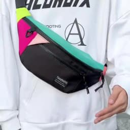 New Trendy Men's Chest Bag, Personalized and Versatile Casual Crossbody Bag, Sports Waist Bag, Daily Travel Crossbody Bag, Mobile Phone Bag