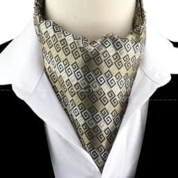 New Design Jacquard Paisley Cashew Cravat Formal Ascot Scrunch Self British Gentleman Scarf Polyester Tie Suit Accessories Gifts