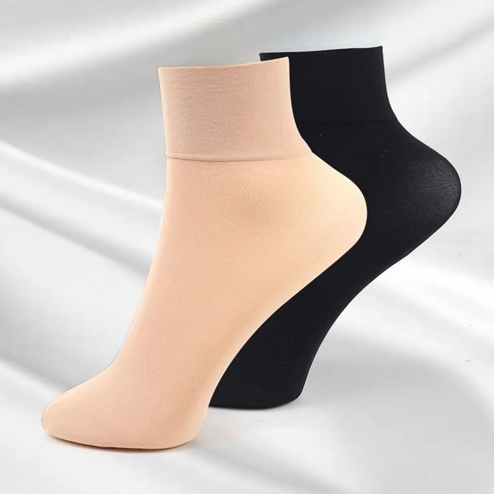 Solid-colored Ankle Socks Thick Short Stockings Wide Mouth Socks Autumn Winter Stockings Women's Clothing Apparel Accessories