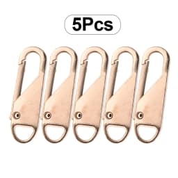 5pcs Universal Replacement Zipper Slider Metal Alloy Removal Zipper Puller Luggage Bag Zip Head DIY Craft Sewing Tool Repair Kit