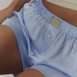 Women Summer Satin Silk Pajama Shorts Y2K Elastic Waist Button Boxer Shorts Loose Soft Solid Lounge Shorts