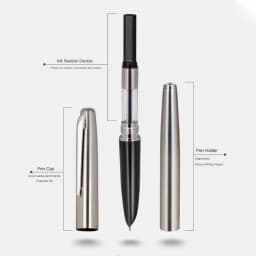 Jinhao 911 Fountain Pen Luxury All-Steel Elegant Calligraphy Ink Pens EF 0.38mm Nib Stationery Business Office School Supplies
