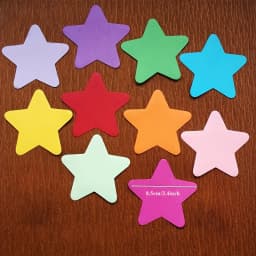 60Pcs/230gms Circles/Heart/Star/Flower Color Cuts Paper for DIY Projects Craft Back to School Classroom Bulletin Board Decor