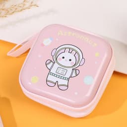 Korea Zero Wallet Children's Coin Bag Creative Cartoon Coin Purse Kids Coin Pouch Mini Purse Earphone Data Cable Key Storage Bag