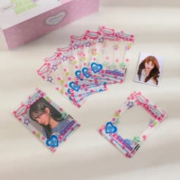 MINKYS 20pcs/pack Pack Kawai 3 inch Kpop Photocard Frame Photo Decorative PP Sleeves Bag School Stationery
