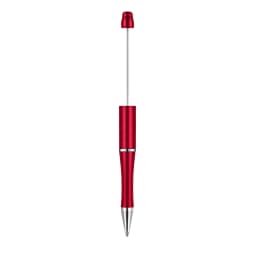 12Pcs Beadable Ballpoint Pens Plastic Xmas Bead Pen Ballpoint Pens Black Ink Ball Pen for Kids Students