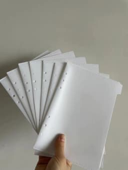 A5 A6 A7 Binder PP Pocket Divider Pockets Folders for 6 Ring Notebook Divider Page Waterproof PVC Leaf Document Filing Bag