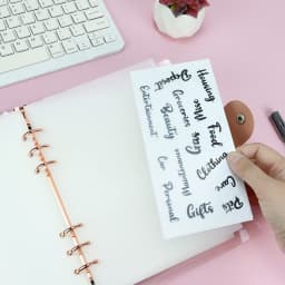 A5 A6 A7 Binder PP Pocket Divider Pockets Folders for 6 Ring Notebook Divider Page Waterproof PVC Leaf Document Filing Bag