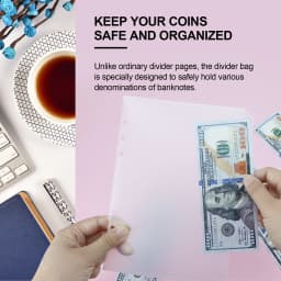 A5 A6 A7 Binder PP Pocket Divider Pockets Folders for 6 Ring Notebook Divider Page Waterproof PVC Leaf Document Filing Bag