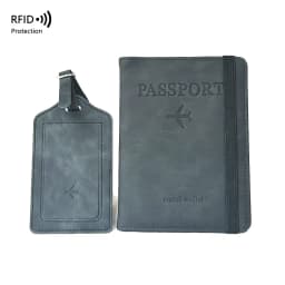 2pcs/set Personalised Name Passport Cover Case and Luggage Tag, Travel Passport Holder Wallet Organizer Gift for Couple