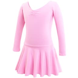Children's Cotton Standard Ballet Dress Girls Summer Dance Training Open Crotch Leotard with Skirt