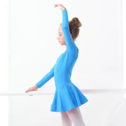 Children's Cotton Standard Ballet Dress Girls Summer Dance Training Open Crotch Leotard with Skirt