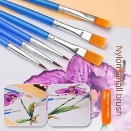10/20/30/40/50PCS Painting Brushes Round / Flat Hair Nylon Hair Paint Brush Pen for Oil Acrylic Watercolor School Art Supplies
