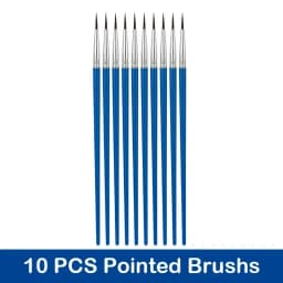 10/20/30/40/50PCS Painting Brushes Round / Flat Hair Nylon Hair Paint Brush Pen for Oil Acrylic Watercolor School Art Supplies