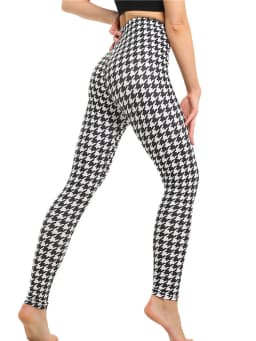 CUHAKCI Graffiti Leggings Floral Patterned Print Leggins For Women Leggings Houndstooth Sale Elastic Design Vintage Leggins W056