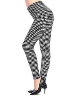 CUHAKCI Graffiti Leggings Floral Patterned Print Leggins For Women Leggings Houndstooth Sale Elastic Design Vintage Leggins W056