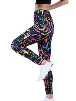 CUHAKCI Graffiti Leggings Floral Patterned Print Leggins For Women Leggings Houndstooth Sale Elastic Design Vintage Leggins W056
