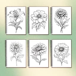 Spiral Coloring book -30 Sheets adult coloring book, 11.2x 8.3 inches, 100g thick paper, drawing book, homecoming holiday gift