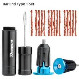 Deemount Bicycle Tubeless Tyre Repair Tool Set Bar End Hidden Glue Free Mountain Bike Tyre Drill Puncture Repair Tool