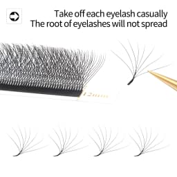 XIUSUZAKI W Shaped Bloom 2D 3D 4D 5D 6D 7D 8D Automatic Flowering Premade Fans Eyelashes Extensions Natural YY Individual Lashes