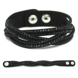 XQNI New Fashion Crystal Bangle Leather Bracelets European Style Adjustable Rhinestone Classic Charm Bracelets For Women Jewelry