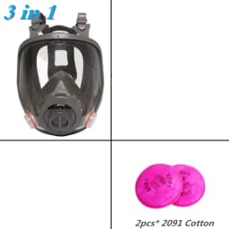 Three-port Multi-purpose 6800 Gas Mask Industrial Spraying Replaceable Filter Organic Vapor Welding Spray Paint Insecticide
