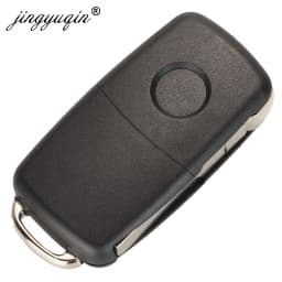 jingyuqin 10pcs 4 Buttons 020AD Remote Key Shell Case Fit for VW Caddy Eos Golf Jetta Beetle Polo Up Tiguan Touran 5K0837202AD