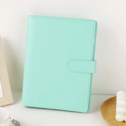 A5 Macaroon Color PU Leather DIY Binder Photocards Collect Book Diary Agenda Planner DIY Cover Album Stationery