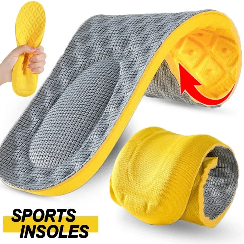 Unisex Memory Foam Arch Support Insoles, Soft Comfort Shoe Pads, Shock Absorbing Inserts for Sneakers, Foot Care for Long Time