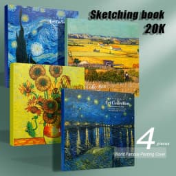 Blank Sketch Book for 20K 80 Sheets of Paper Art Students Learning To Draw Colored Lead Paintings Crayon Painting Art Supplies