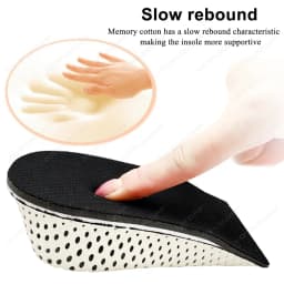 1 Pair For Women Men Height Increase Insole Half Shoe Insoles Heel Insert Sports Shoes Pad Cushion 2-5 CM Invisible Shoe Lifts