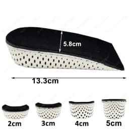 1 Pair For Women Men Height Increase Insole Half Shoe Insoles Heel Insert Sports Shoes Pad Cushion 2-5 CM Invisible Shoe Lifts