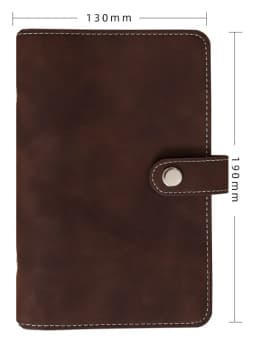 A6 Soft PU Leather Loose Leaf Binder Notebook Cover Gold Ring Diary Agenda Planner Paper Cover School Stationery