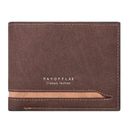 Men's Fashion Business Short Wallet With Card Slots Horizontal Soft PU Leather Wallet
