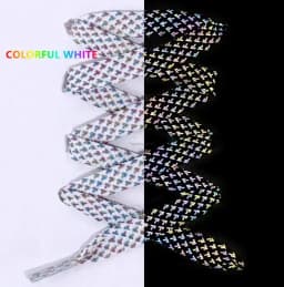 3M Reflective Flat Shoelaces for Sneakers Colorful Reflective Shoe Laces Luminous Shoelace 100/120/140/160CM Shoestrings 1 Pair