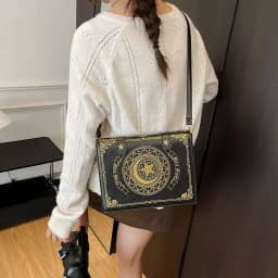 Y2K Magic Book Lolita Ita Bag Gothic Shoulder Bag Girls Transparent Pocket Cute Crossbody Handbags Women's Mini Backpacks Purse